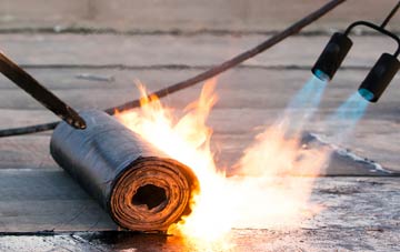 Batch asphalt flat roofing repairs